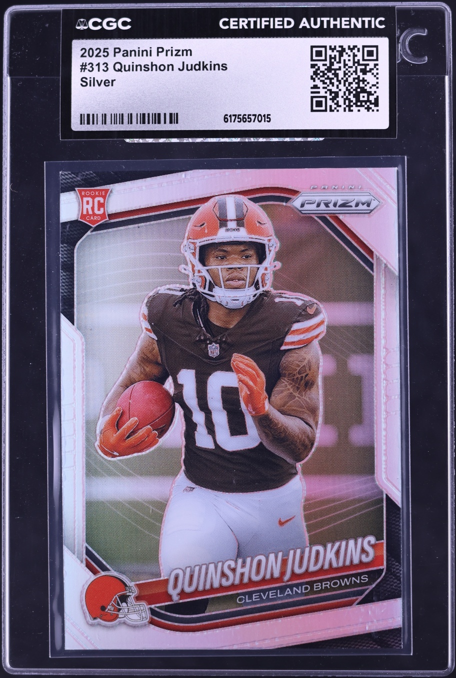 2025 Panini Prizm Silver Quinshon Judkins ROOKIE #313 CGC AUTH