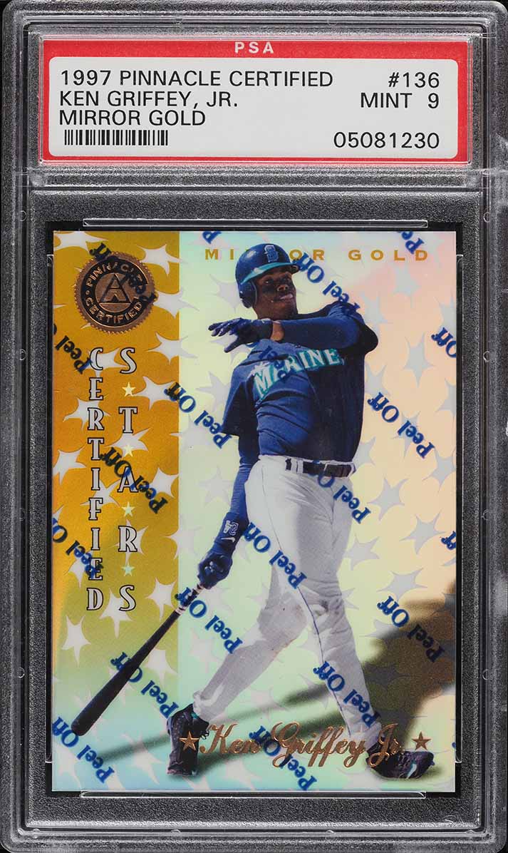 1997 Pinnacle Certified Mirror Gold Ken Griffey Jr. #136 PSA 9