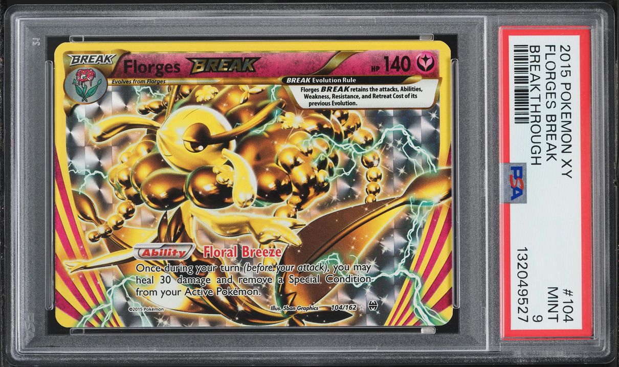 2015 Pokemon XY BREAKthrough Florges Break #104 PSA 9 MINT