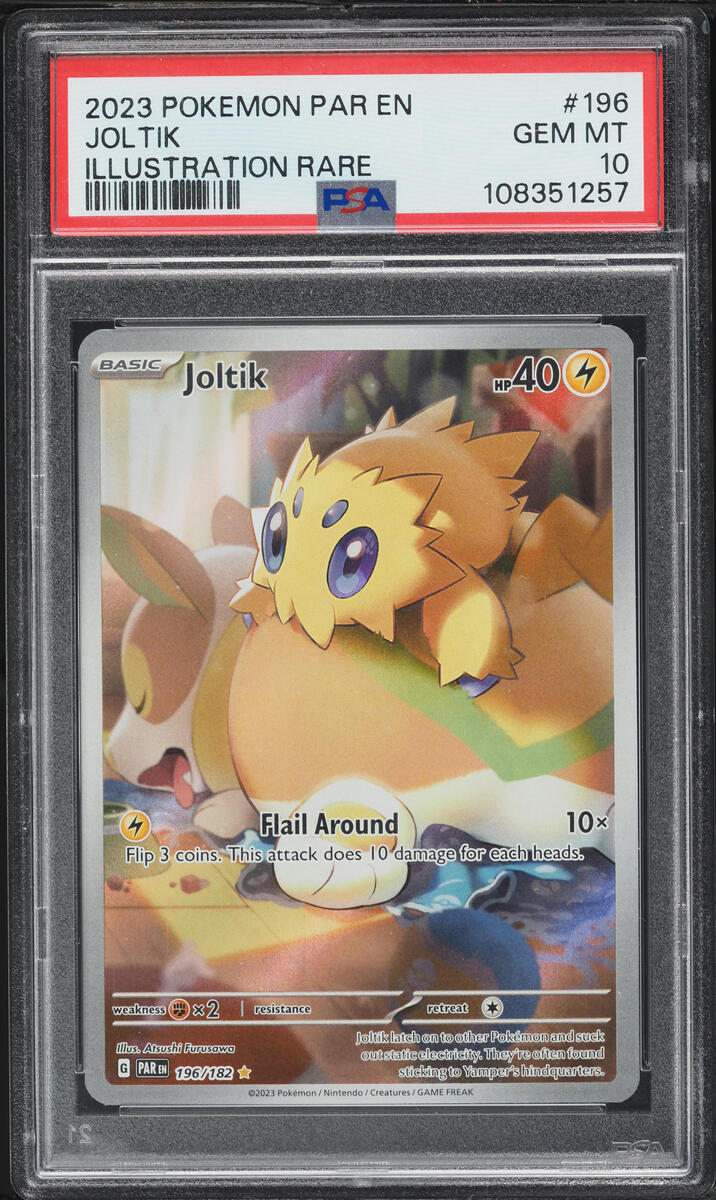 2023 Pokemon Scarlet & Violet Paradox Rift IR Joltik #196 PSA 10 GEM MINT