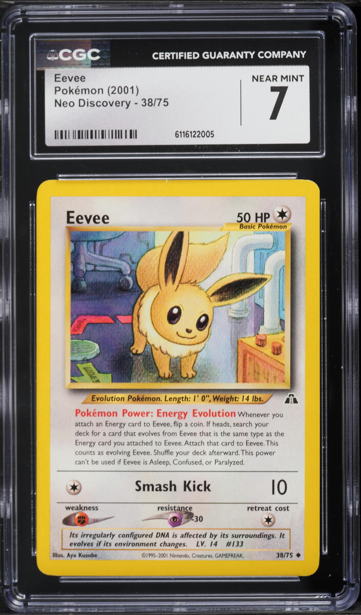 2001 Pokemon Neo Discovery Eevee #38 CGC 7 NRMT