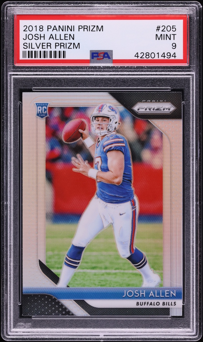 2018 Panini Prizm Silver Josh Allen ROOKIE #205 PSA 9 MINT