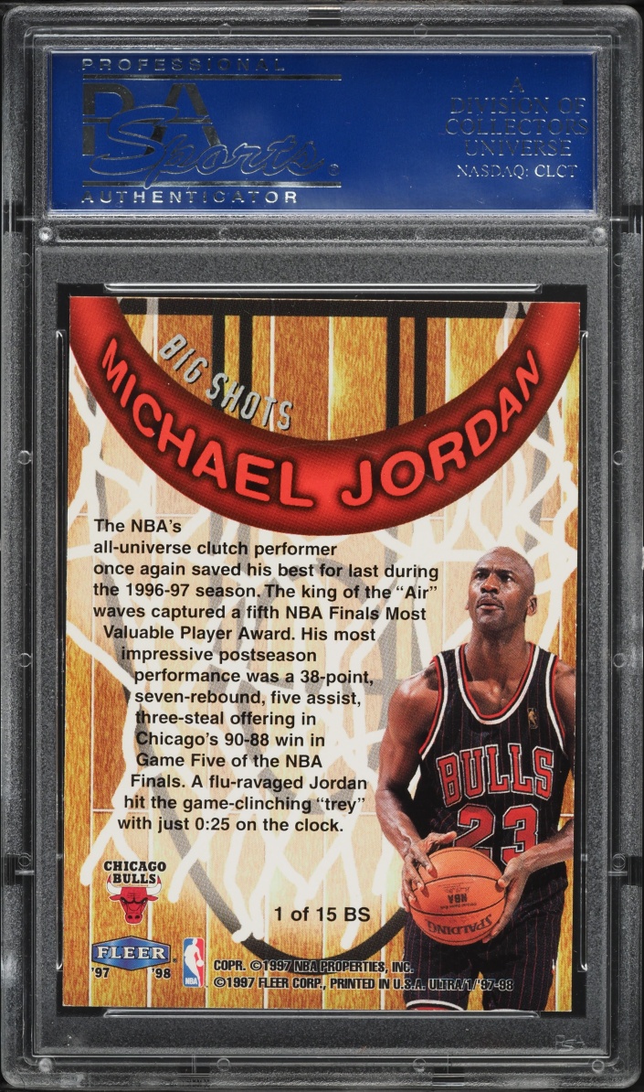 1997 Ultra Big Shots Michael Jordan #1 PSA 10 GEM MINT