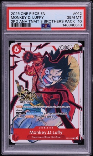 2025 One Piece Japanese Promo Cards Monkey D. Luffy #P-106 CGC 10