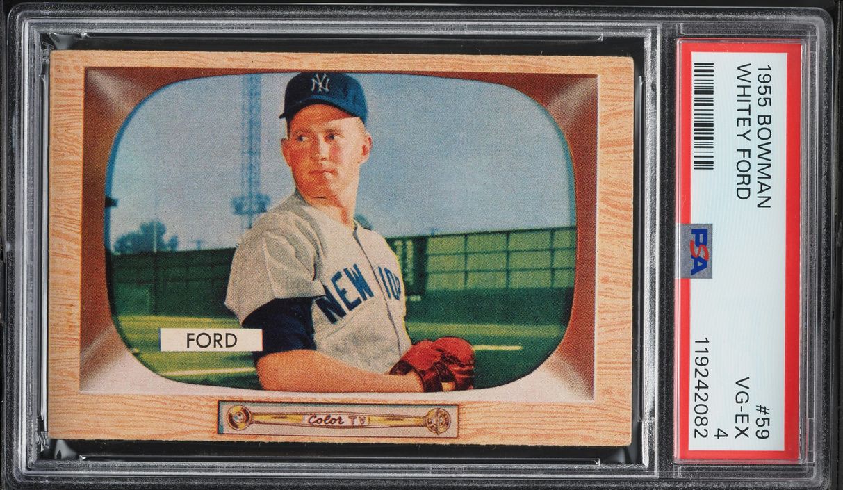 1955 Bowman Whitey Ford #59 PSA 4 VGEX