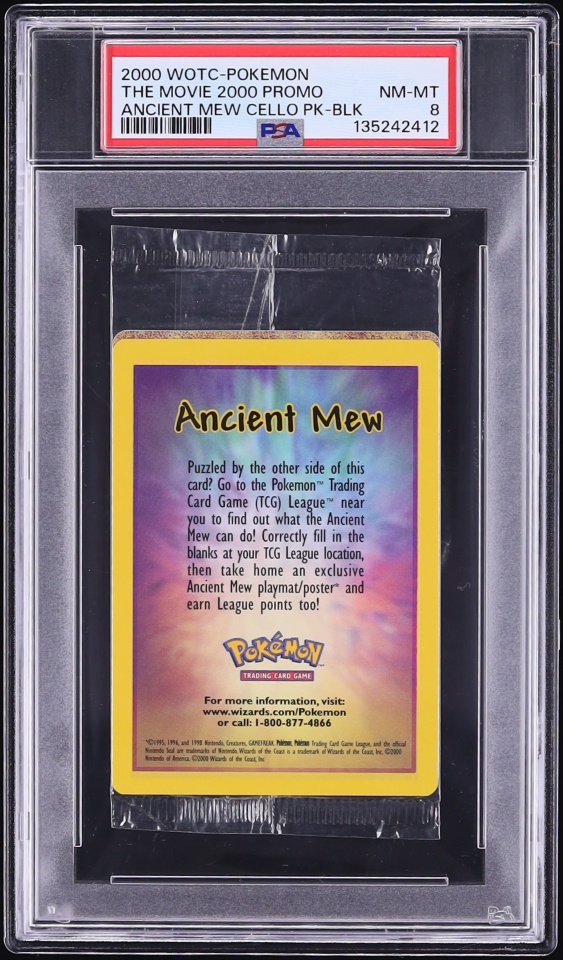 2000 Pokemon The Movie Promo Cello Pack Ancient Mew PSA 8 NM-MT