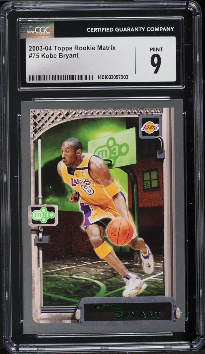 2003 Topps Rookie Matrix Kobe Bryant #75 CGC MINT on Fanatics Collect