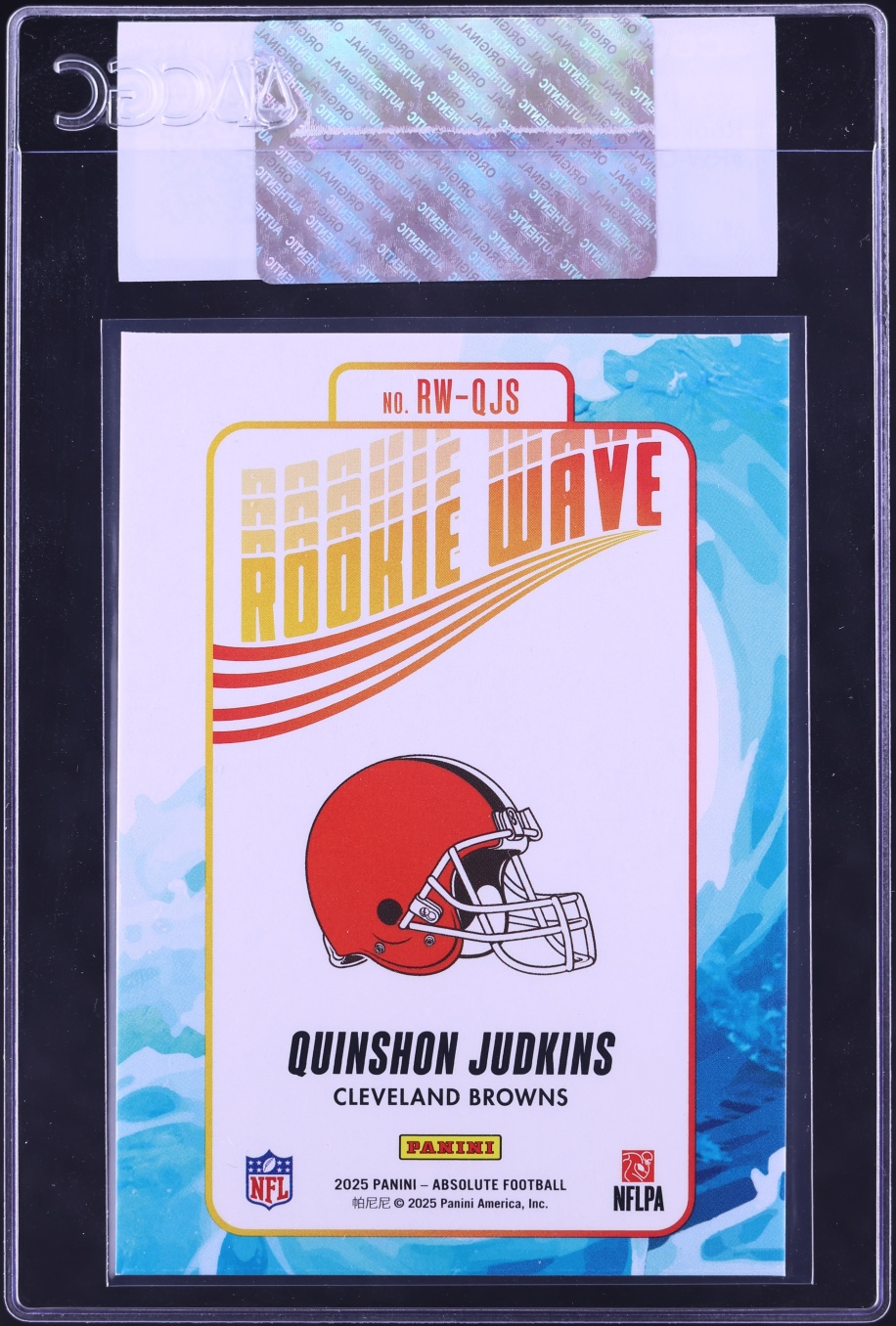 2025 Absolute Wave Quinshon Judkins ROOKIE #RW-QJS CGC AUTH