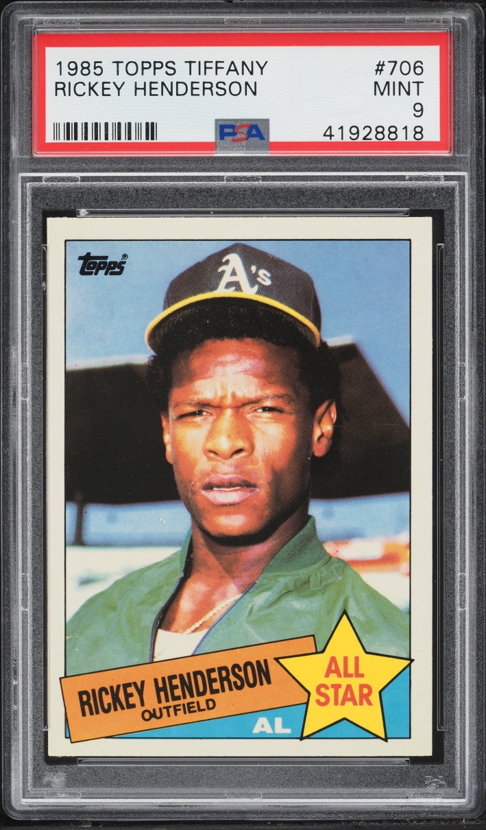 1985 Topps Tiffany Rickey Henderson #706 PSA 9 MINT