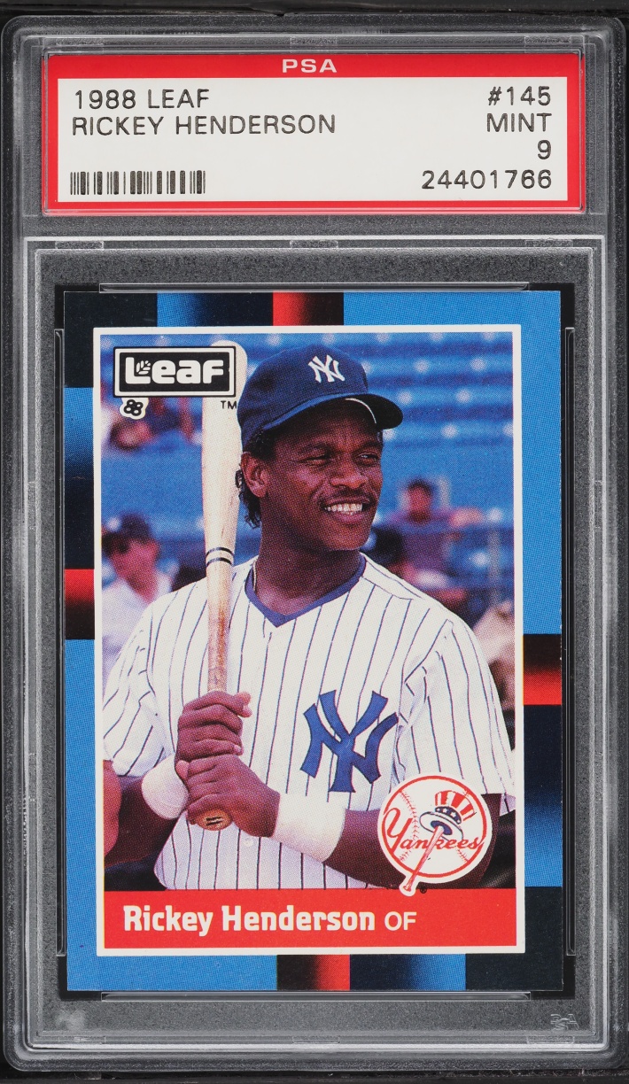 1988 Leaf Rickey Henderson #145 PSA 9 MINT