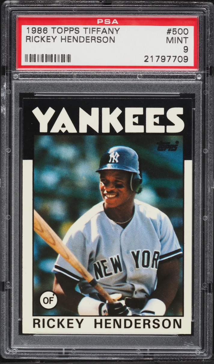 1986 Topps Tiffany Rickey Henderson #500 PSA 9 MINT