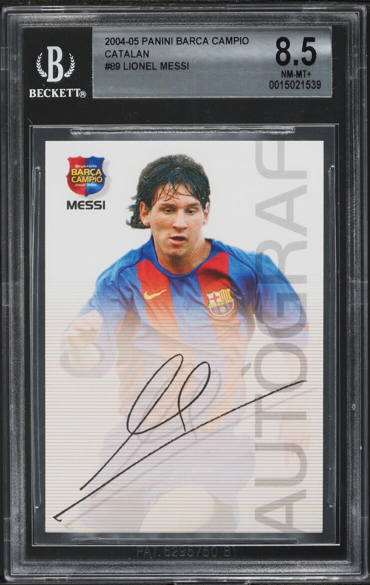 2004 Panini Sports Mega Cracks Barca Campio Lionel Messi ROOKIE #89 BGS 8.5