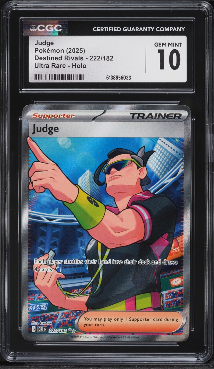 2025 Pokemon Scarlet & Violet Destined Rivals Full Art Judge #222 CGC 10 GEM MINT