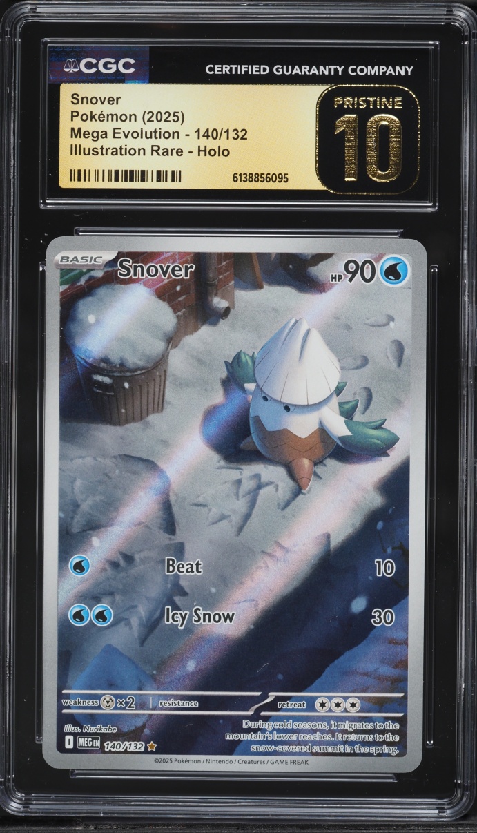 2025 Pokemon Mega Evolution IR Snover #140 CGC 10 PRISTINE