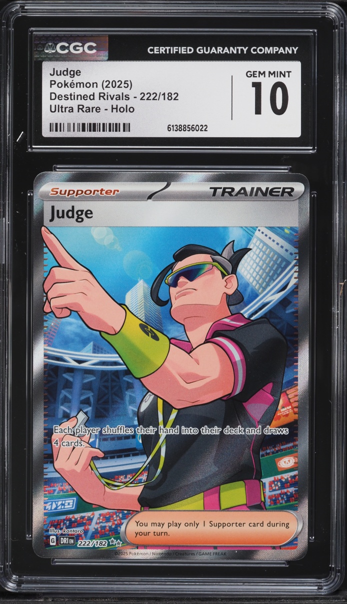 2025 Pokemon Scarlet & Violet Destined Rivals Full Art Judge #222 CGC 10 GEM MINT