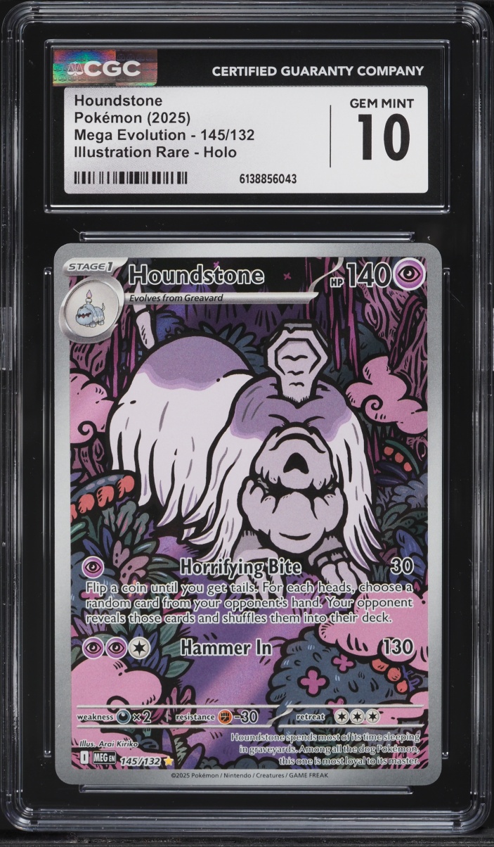 2025 Pokemon Mega Evolution IR Houndstone #145 CGC 10 GEM MINT