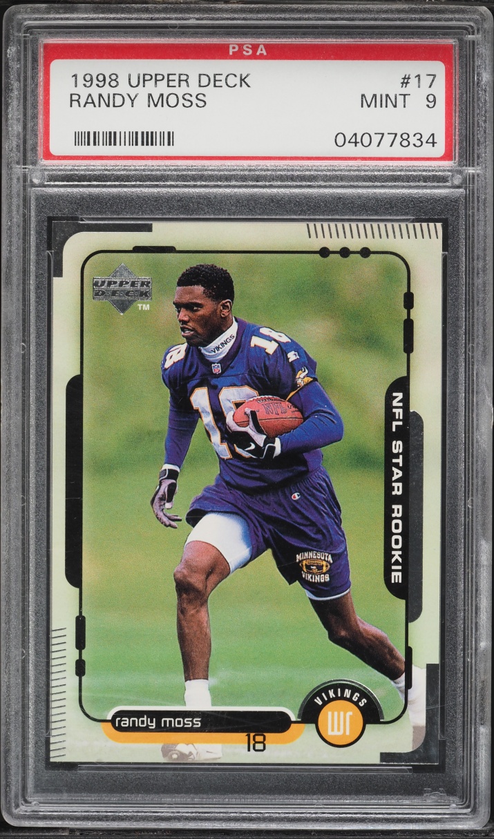 1998 Upper Deck Football Randy Moss ROOKIE #17 PSA 9 MINT