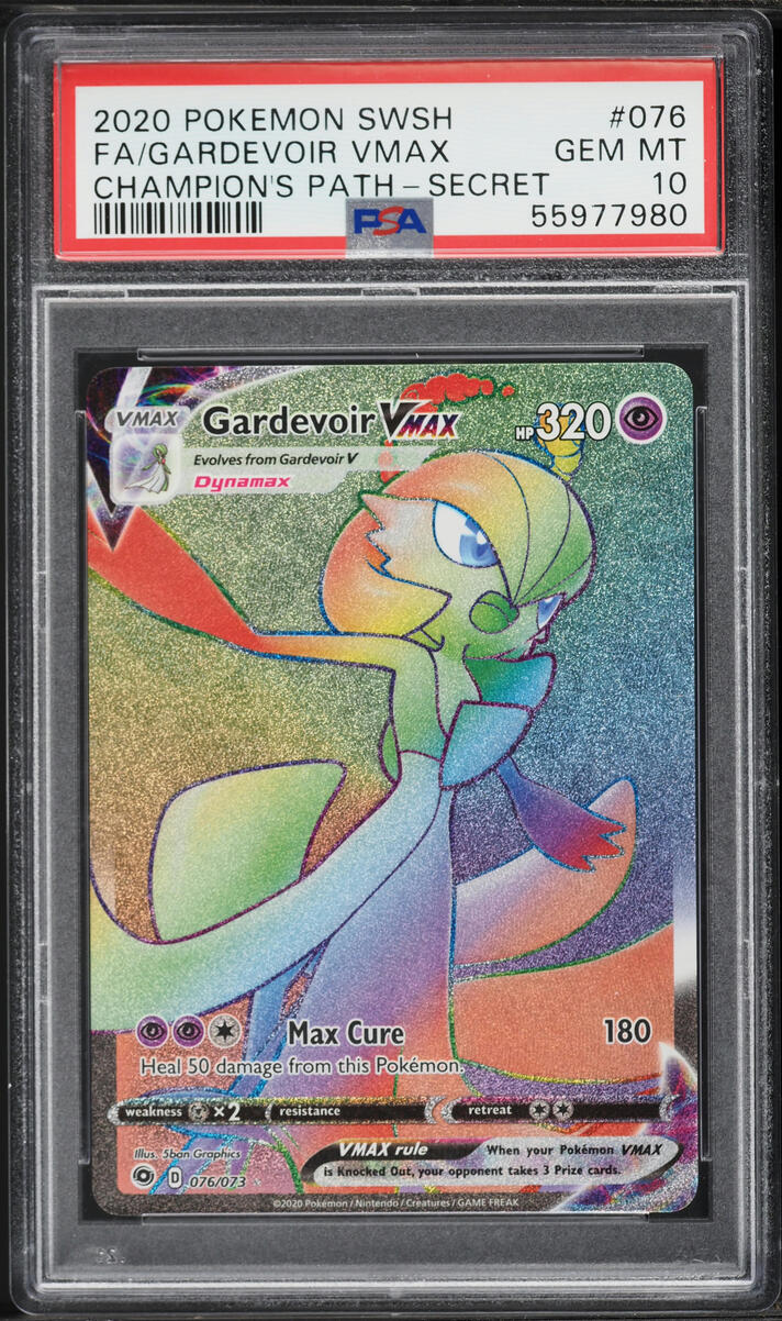 2020 Pokemon Sword & Shield Champion's Path Hyper Rare Gardevoir VMAX #76 PSA 10 GEM MINT