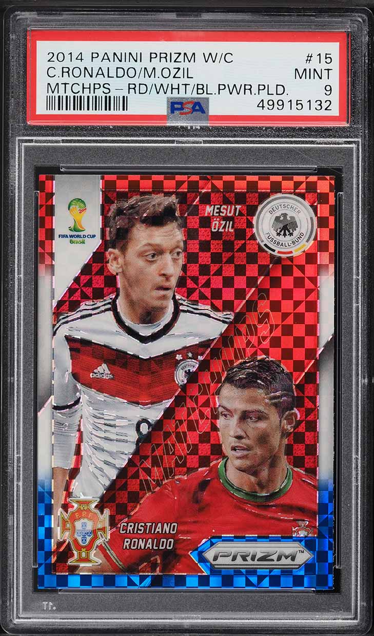 2014 Panini Prizm World Cup Red Blue Power Cristiano Ronaldo Mesut