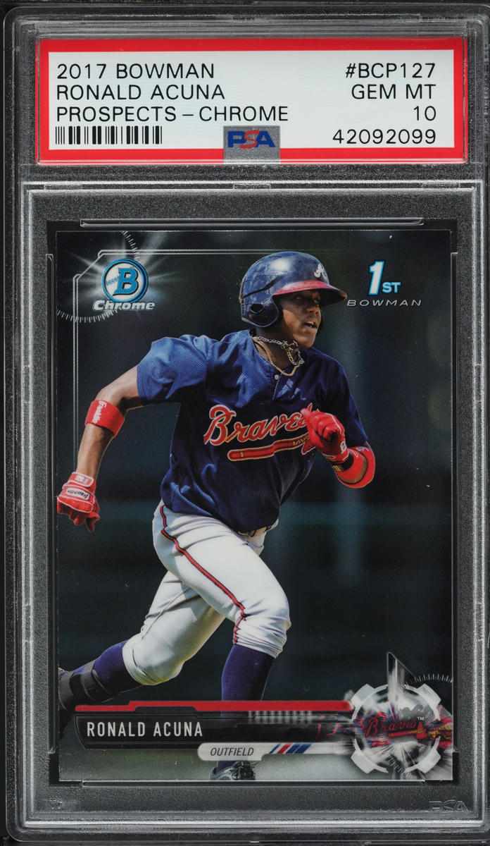 2017 Bowman Chrome Ronald Acuna Jr. PROSPECT #BCP127 PSA 10 GEM MINT