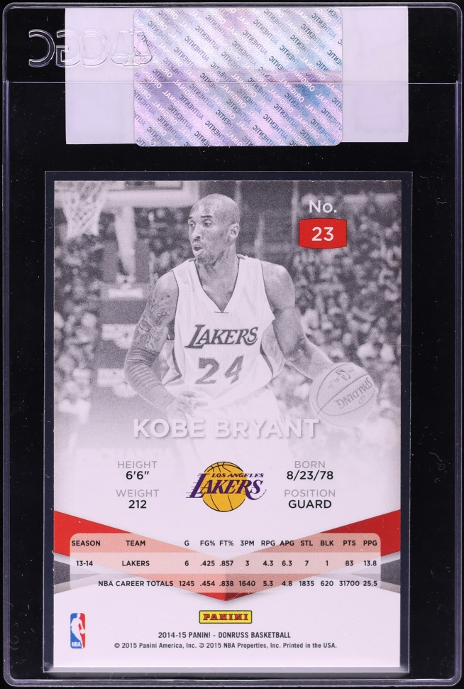 2014 Donruss Elite Kobe Bryant #23 CGC AUTH