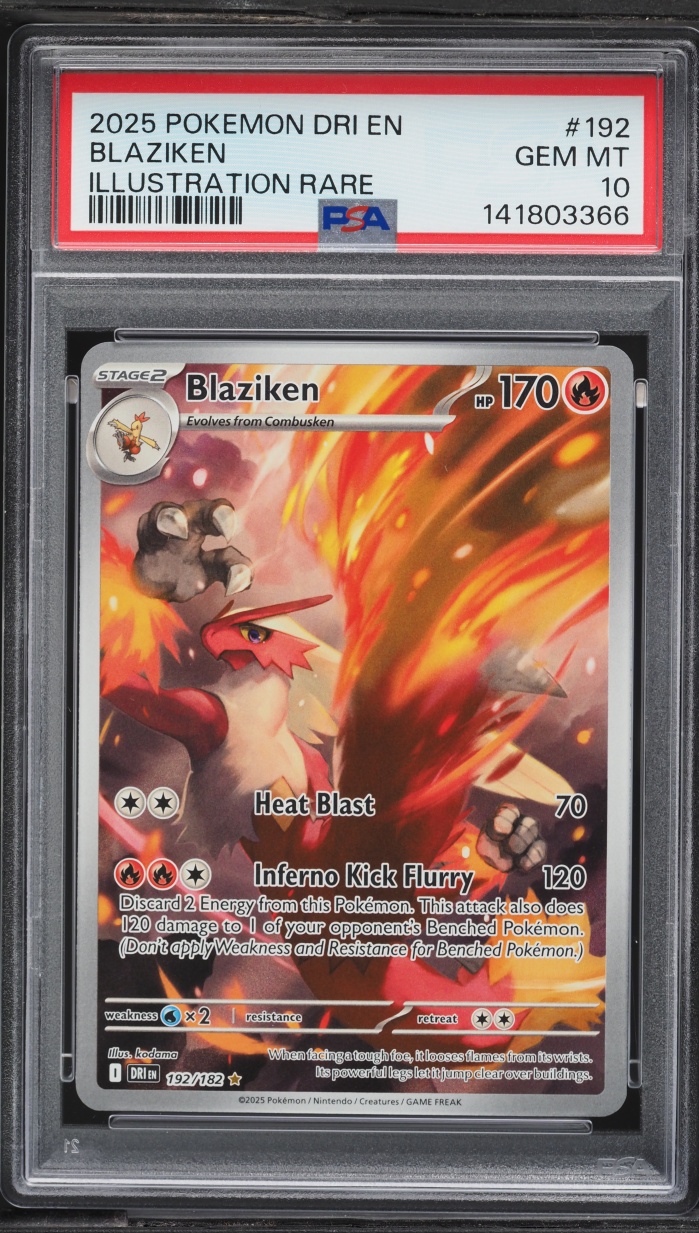2025 Pokemon Scarlet & Violet Destined Rivals IR Blaziken #192 PSA 10 GEM MINT