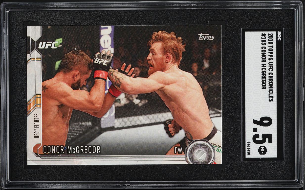 2015 Topps UFC Chronicles Conor McGregor #185 SGC 9.5 MINT+
