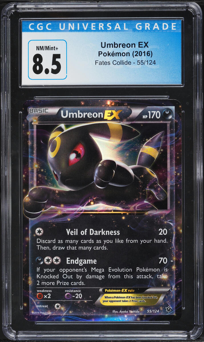 2016 Pokemon XY Fates Collide Holo Umbreon EX #55 CGC 8.5 NM-MT+
