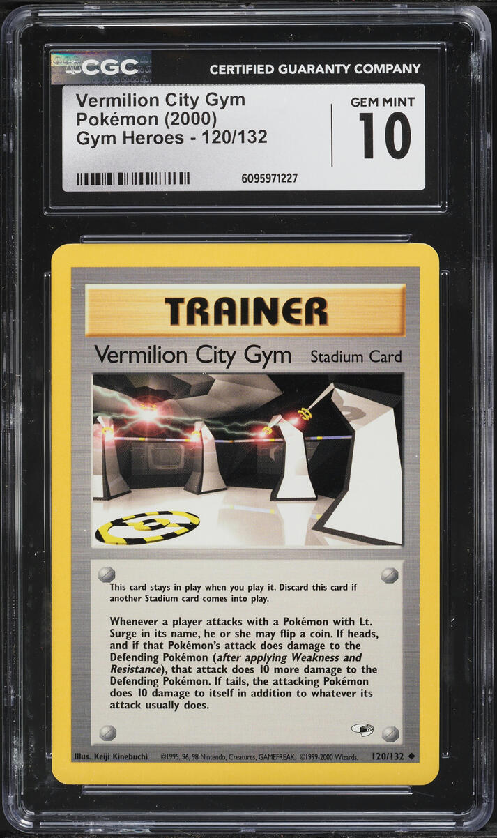 2000 Pokemon Gym Heroes Vermilion City Gym #120 CGC 10 GEM MINT