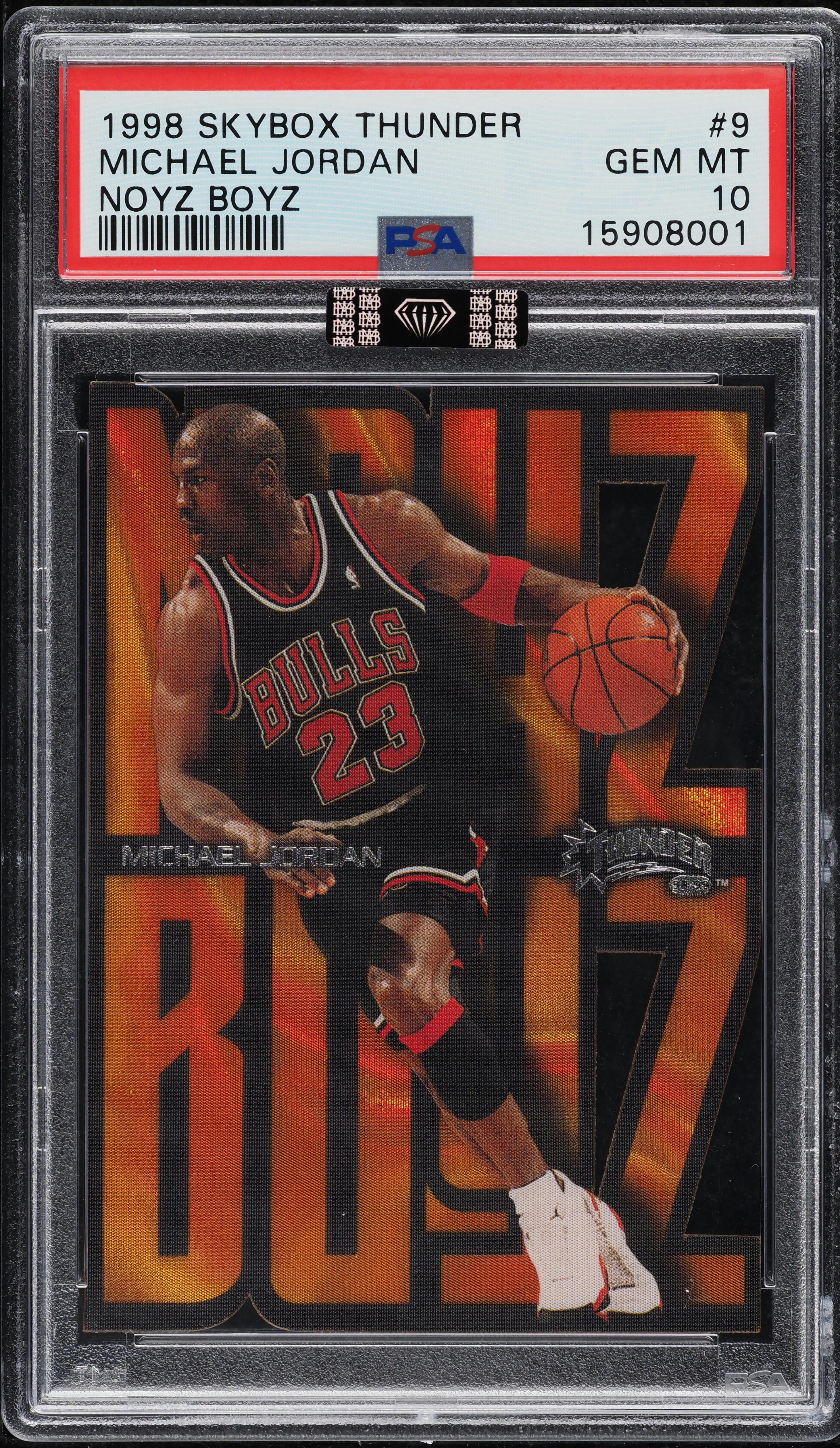 1998 Skybox Thunder Noyz Boyz Michael Jordan #9 MBA PSA 10 GEM