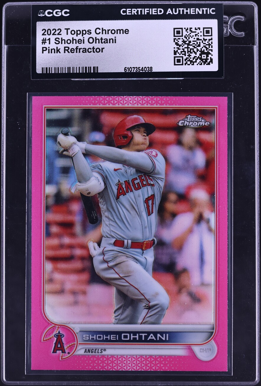 2022 Topps Chrome Pink Refractor Shohei Ohtani #1 CGC AUTH