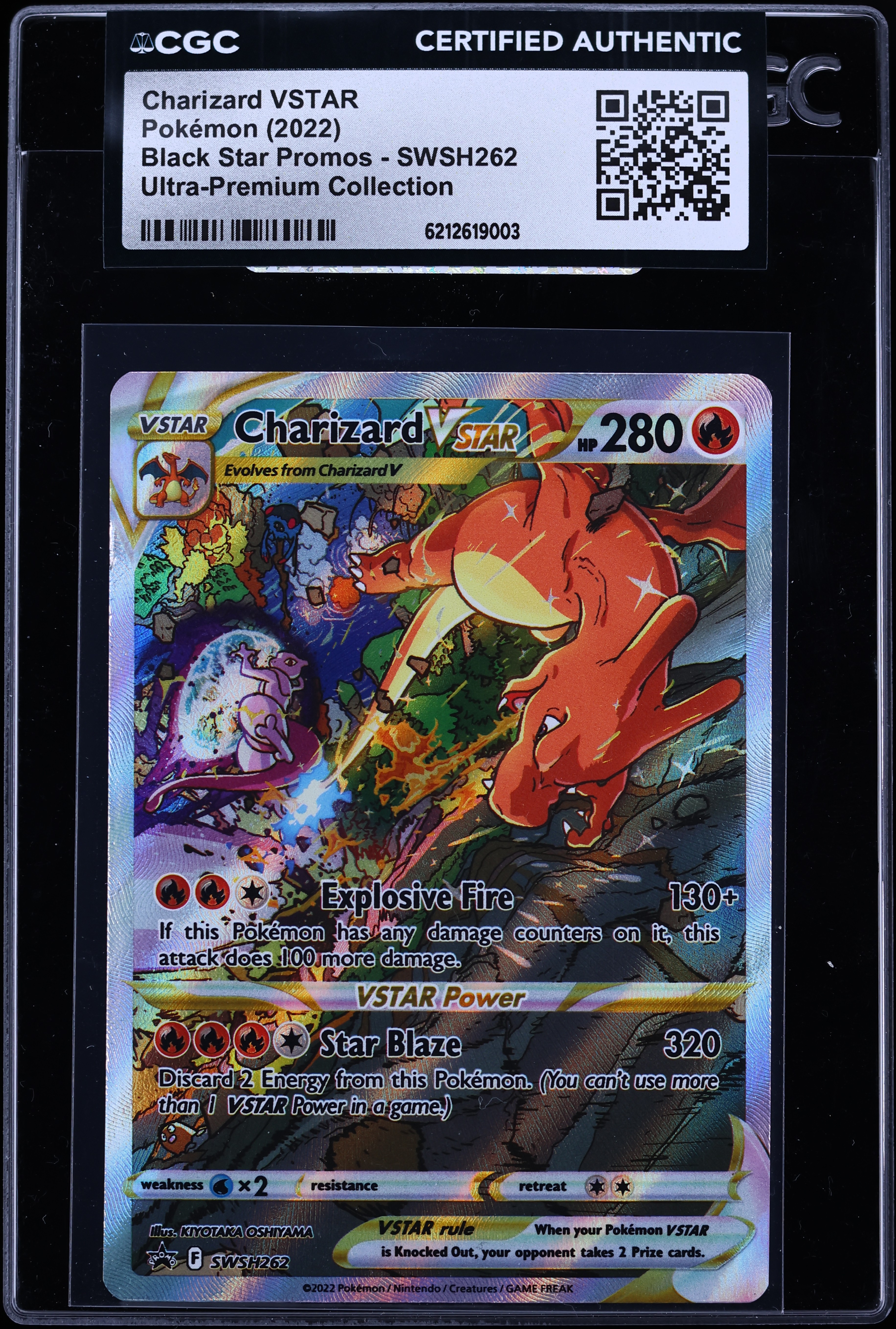 2022 Pokemon SWSH Promo Ultra Premium Full Art Charizard VSTAR #SWSH262 CGC AUTH