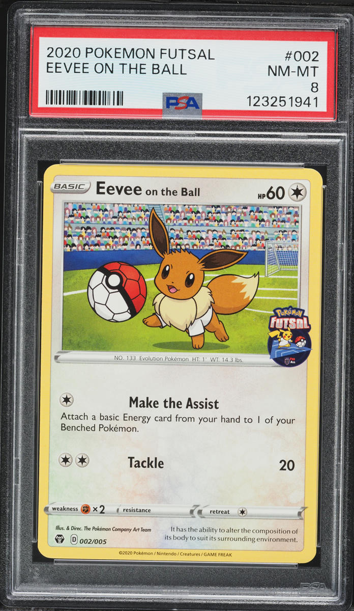 2020 Pokemon Sword & Shield Futsal Eevee On The Ball #2 PSA 8 NM-MT