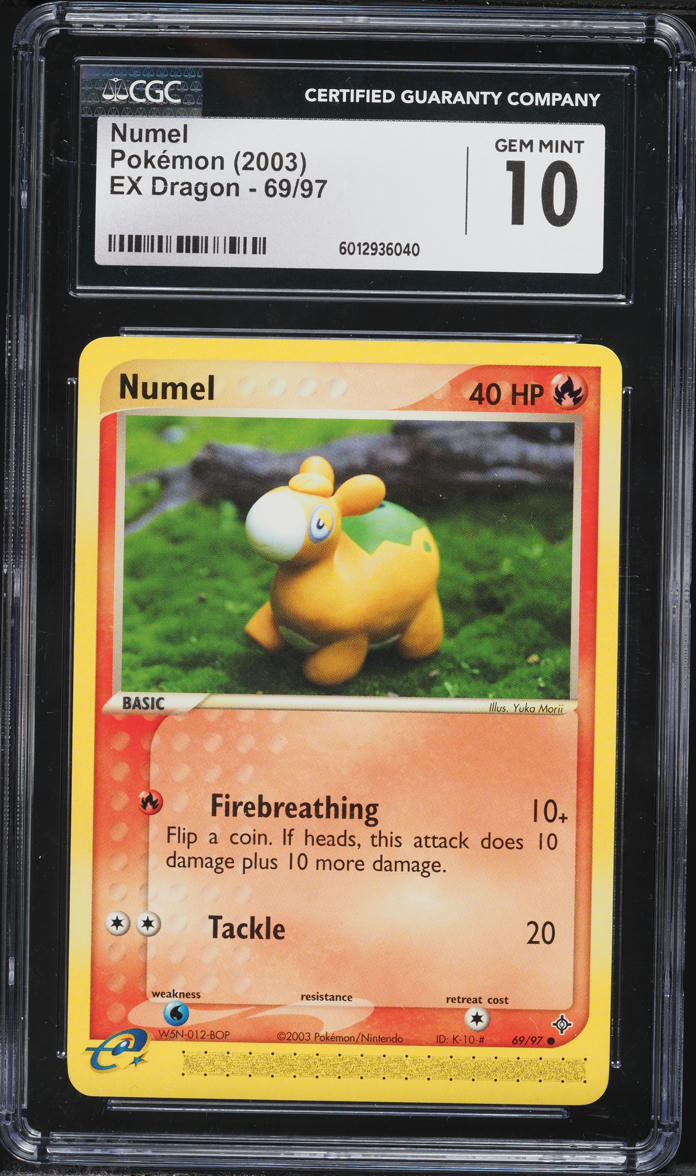 2003 Pokemon EX Dragon Numel #69 CGC 10 GEM MINT