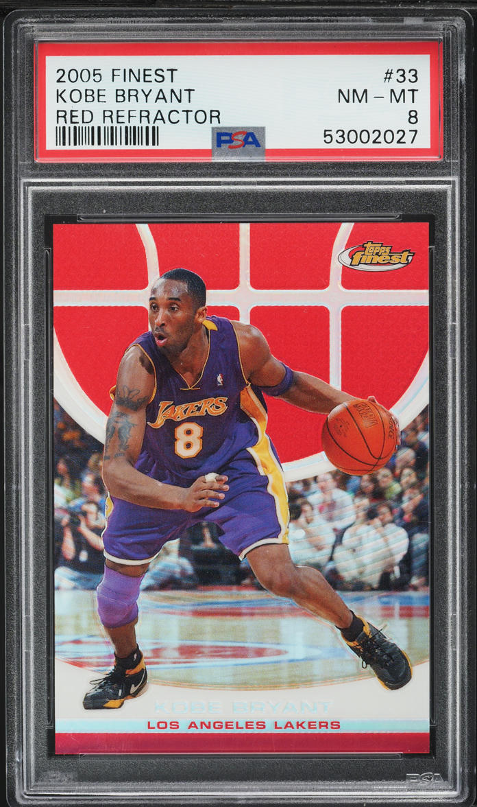 2005 Finest Red Refractor Kobe Bryant /169 #33 PSA 8 NM-MT