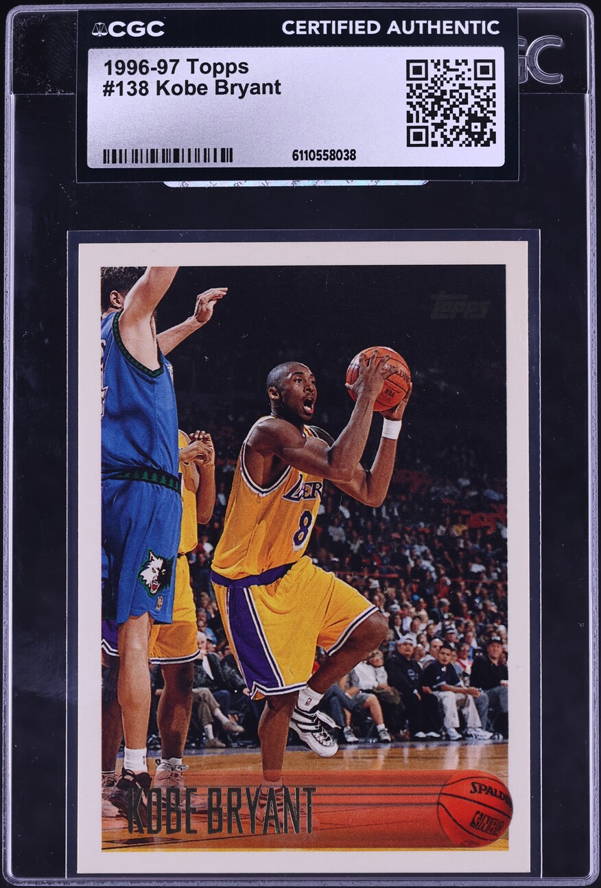 1996 Topps Basketball Kobe Bryant ROOKIE #138 CGC AUTH