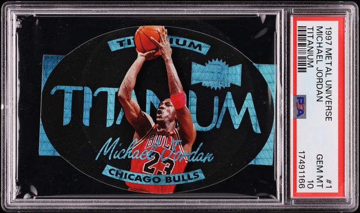 1997 Metal Universe Championship Hardware Michael Jordan #5 PSA 8