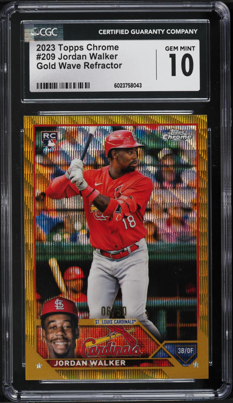 2020 Bowman Chrome Green Refractor Jordan Walker ROOKIE 99