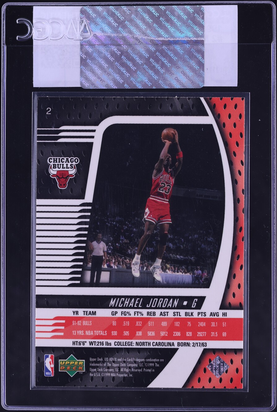 1998 Upper Deck Ionix Michael Jordan #2 CGC AUTH