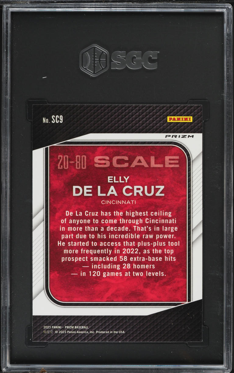 2023 Panini Prizm 20-80 Scale Elly De La Cruz PROSPECT #SC9 SGC 9.5 MINT+