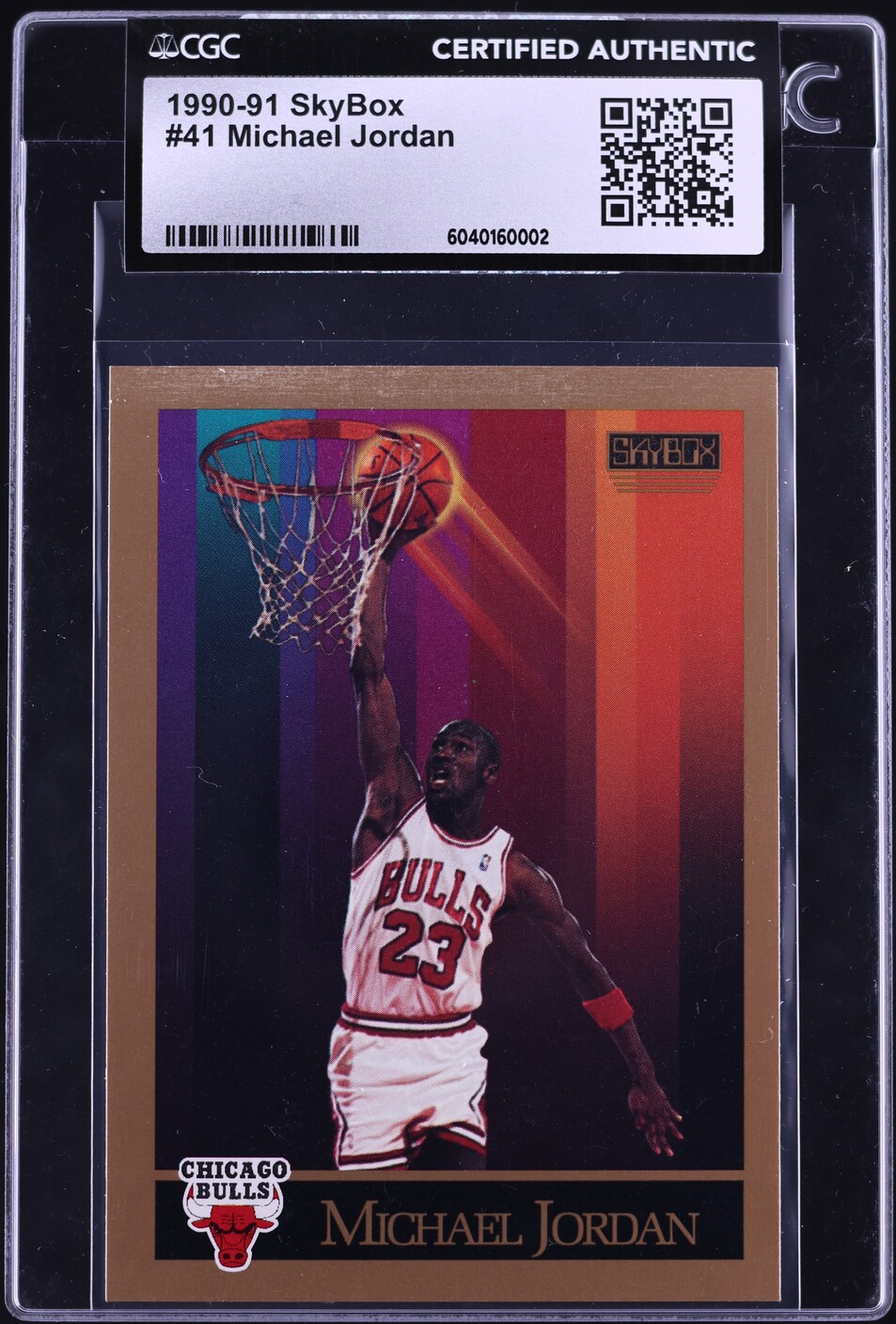 1990 Skybox Basketball Michael Jordan #41 CGC AUTH