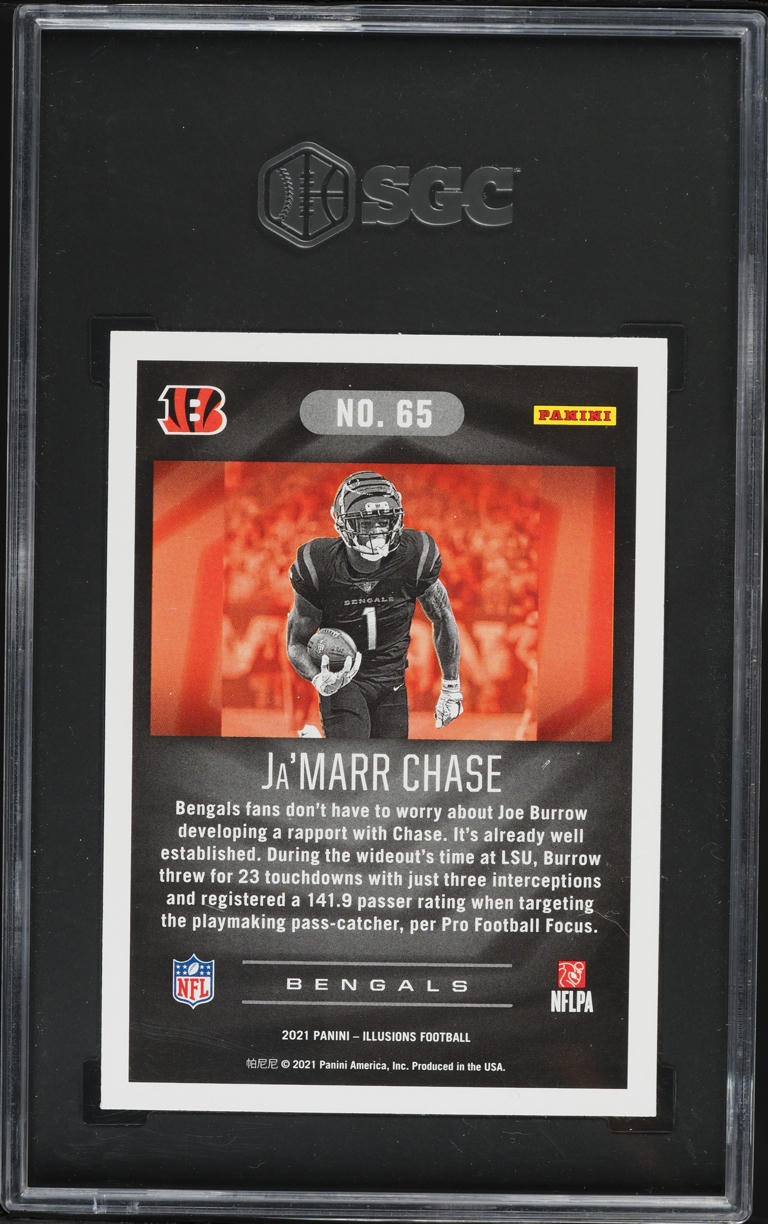 2021 Panini Illusions Retail Ja'Marr Chase ROOKIE #65 SGC 10 GEM MINT
