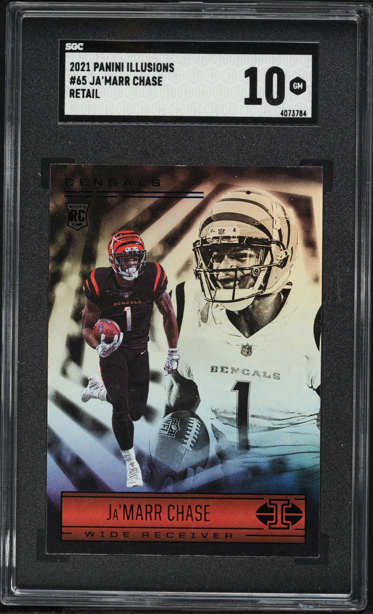 2021 Panini Illusions Retail Ja'Marr Chase ROOKIE #65 SGC 10 GEM MINT