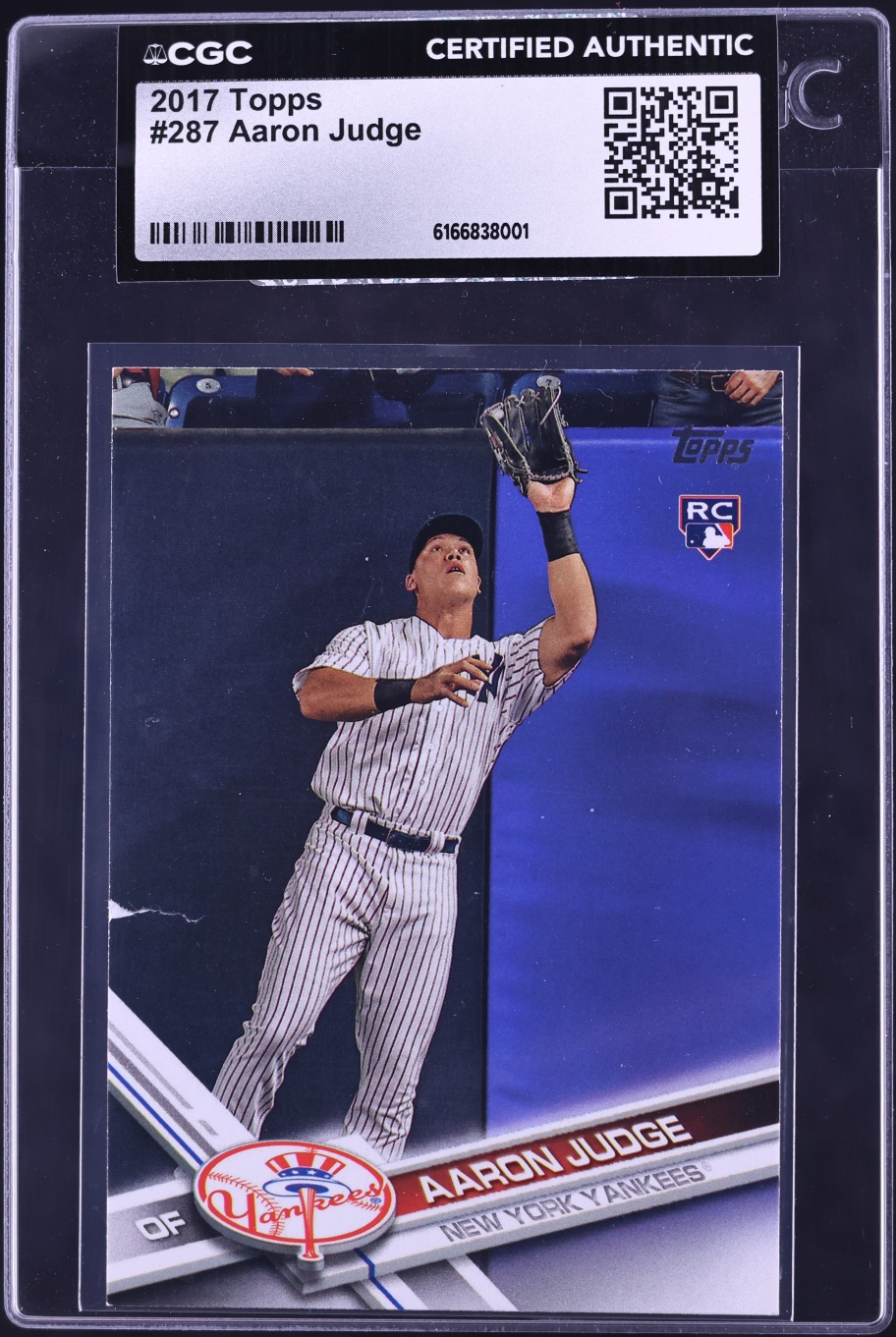 2017 Topps Aaron Judge ROOKIE #287 CGC AUTH
