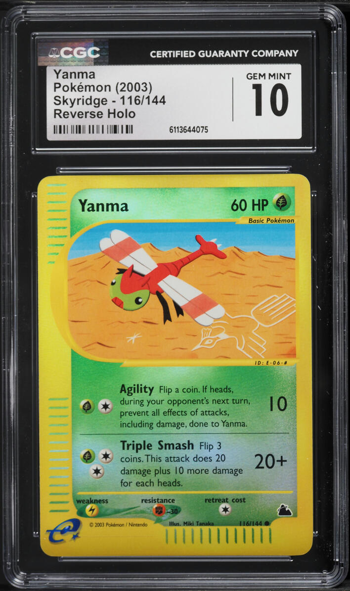 2003 Pokemon Skyridge Reverse Holo Yanma #116 CGC 10 GEM MINT