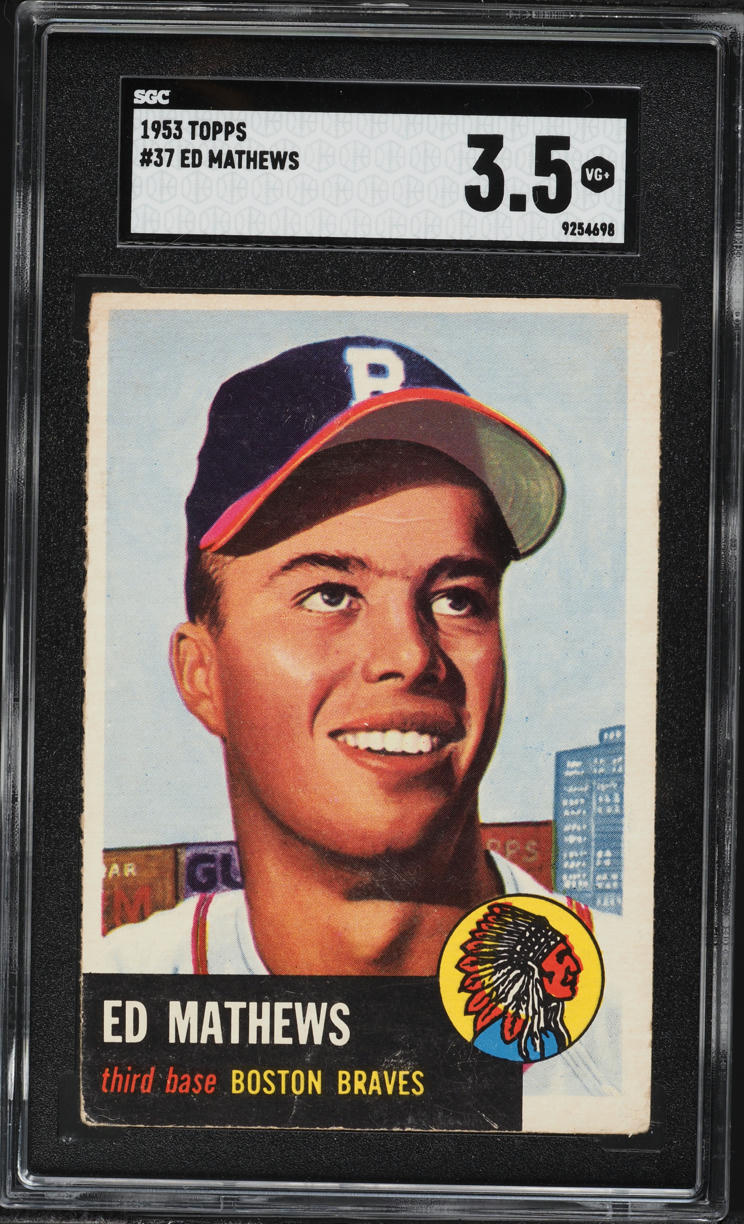 1953 Topps Eddie Mathews #37 SGC 3.5 VG+