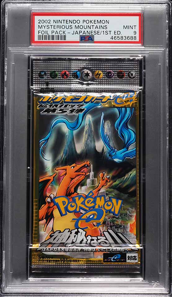 2002 Pokemon Mysterious Mountains Japanese 1st Edition Booster Pack PSA 9 MINT