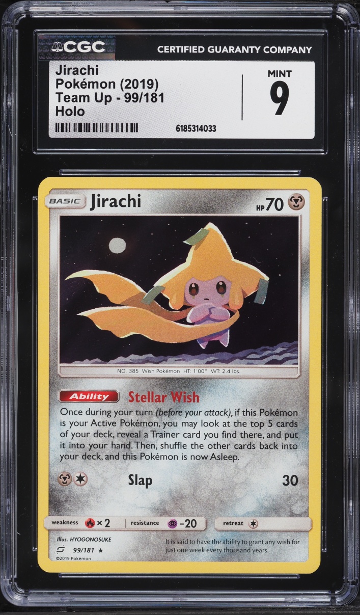 2019 Pokemon Sun & Moon Team Up Holo Jirachi #99 CGC 9 MINT