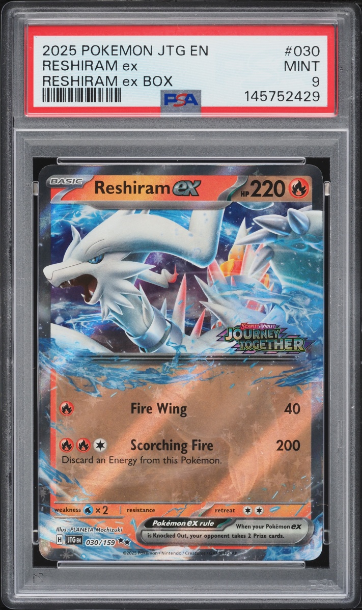 2025 Pokemon Scarlet & Violet Journey Together Box Reshiram EX #030 PSA 9 MINT
