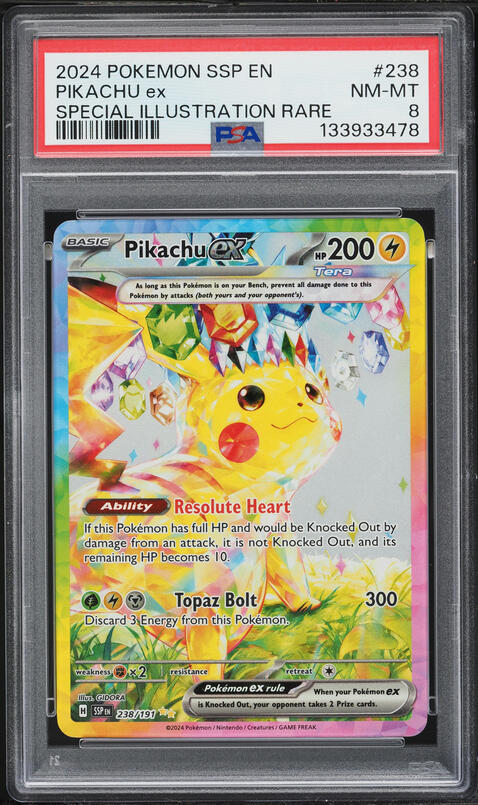 2024 Pokemon Scarlet & Violet Surging Sparks SIR Pikachu ex #238